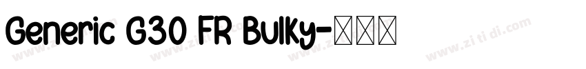 Generic G30 FR Bulky字体转换